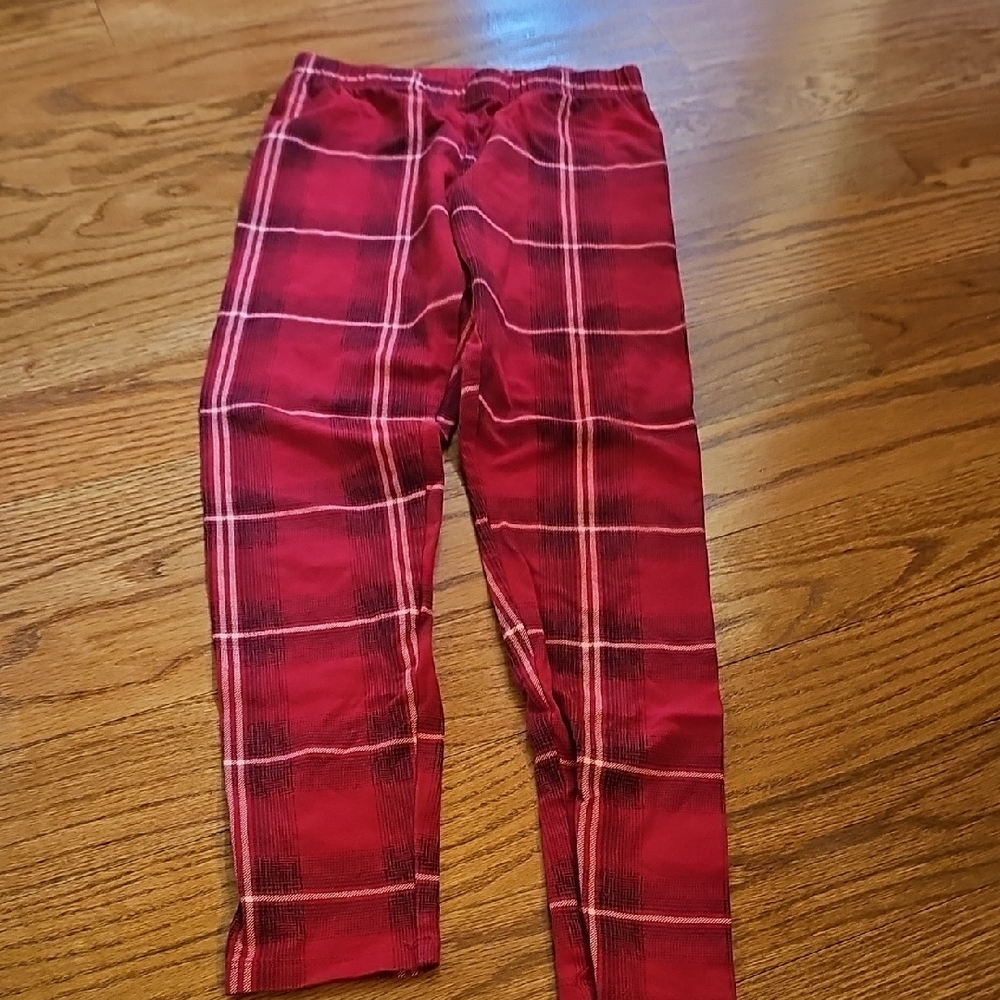 Red Plaid Stretch Leggings